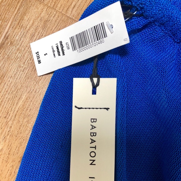 NWT Babaton 1-01 stettheimer sweater cornflower - Picture 3 of 5